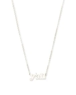 Y'all Pendant Necklace In Sterling Silver -Kendra Scott kendra scott yall pendant necklace sterling silver 00 lg
