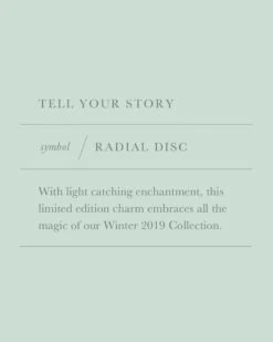 Radial Disc Gold Charm In Gray Illusion -Kendra Scott radial charm lg